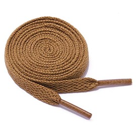 Sechunk Flat Shoelace set of 2 pairs 29 colors 12 lengths Shoe Lace For Sneakers(Brown)