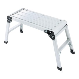 waltyotur Work Platform Aluminum Step Ladder Heavy Duty Foldable Aluminum Platform 330LBS Capacity