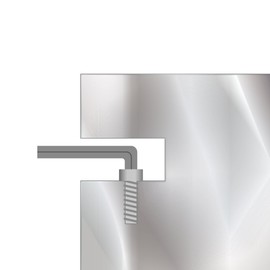 Hozan Ball Point Wrench, Allen Key, Short Neck Type, Opposite Side: 0.1 inch (2.5 mm) W-111-2.5