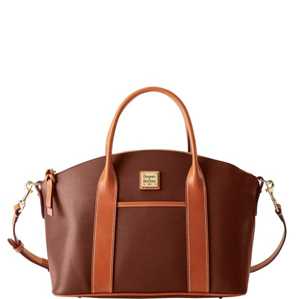 Dooney & Bourke Handbag, Saffiano Madeline Satchel - Brown