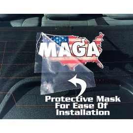 Avery Hi-Performance MAGA Make America Great Again Bumper Sticker, MAGA Decal, Patriotic States Map
