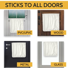 Nevkha Slimline Mail Slot Catcher, Post Letter Box Cage Ideal for UPVC, Glass, Wood and Metal Doors. Strong Adhesive Letters, Small Packages, Magazines. No Screws or Tools Required