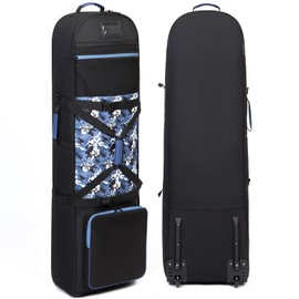 Golf Travel Bags for Airlines with Wheels and ABS Hard ， Protect Your Clubs,Oversize Tank Wheels，Sports Fashion is Suitable for Both Men and Women GE