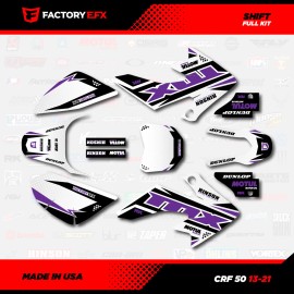 Factory EFX White & Purple Shift Racing Graphics kit Fits 13-25 Honda Crf50 CRF 50 Decal