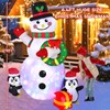LOMOHOO 6.4FT Christmas Inflatable Snowman Penguin Waterproof Blow Up Snowman