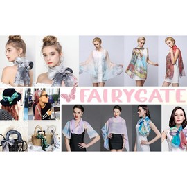 FAIRYGATE Schal Damen Chiffon Schal Damen Chiffon Halstücher Damen Tuch Kopftuch Halstuch Schal Damen Schals Tücher Stola Elegant A4413
