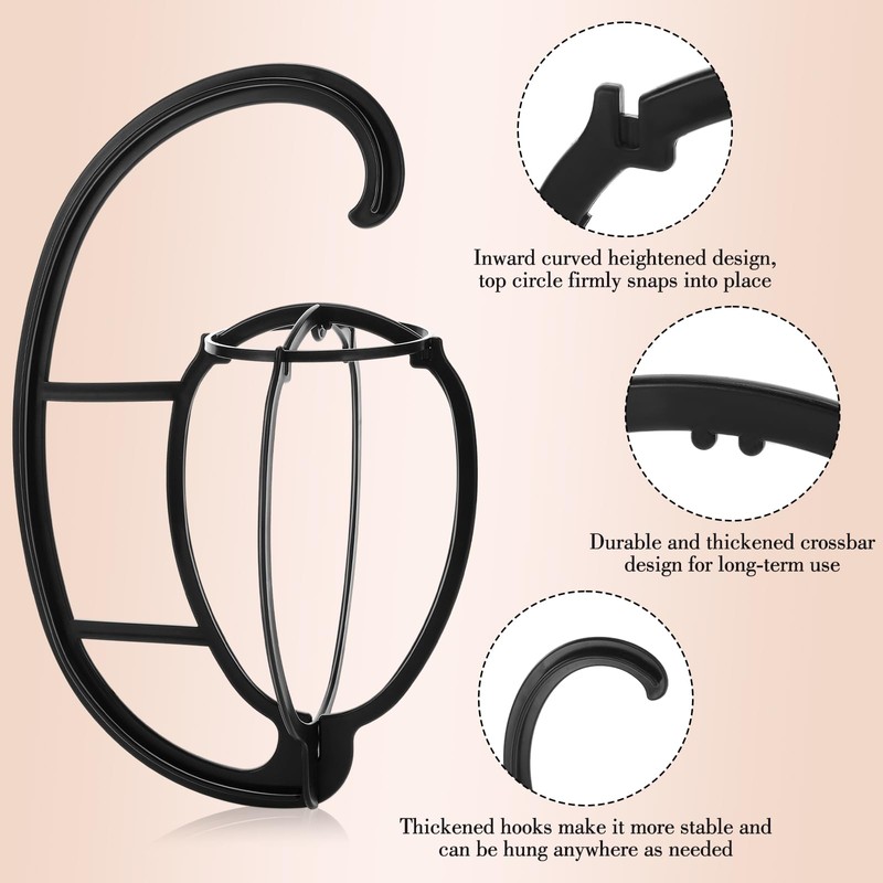 obeoby Wig Hanger, Hanging Wig Stand Portable Hanging Stand For