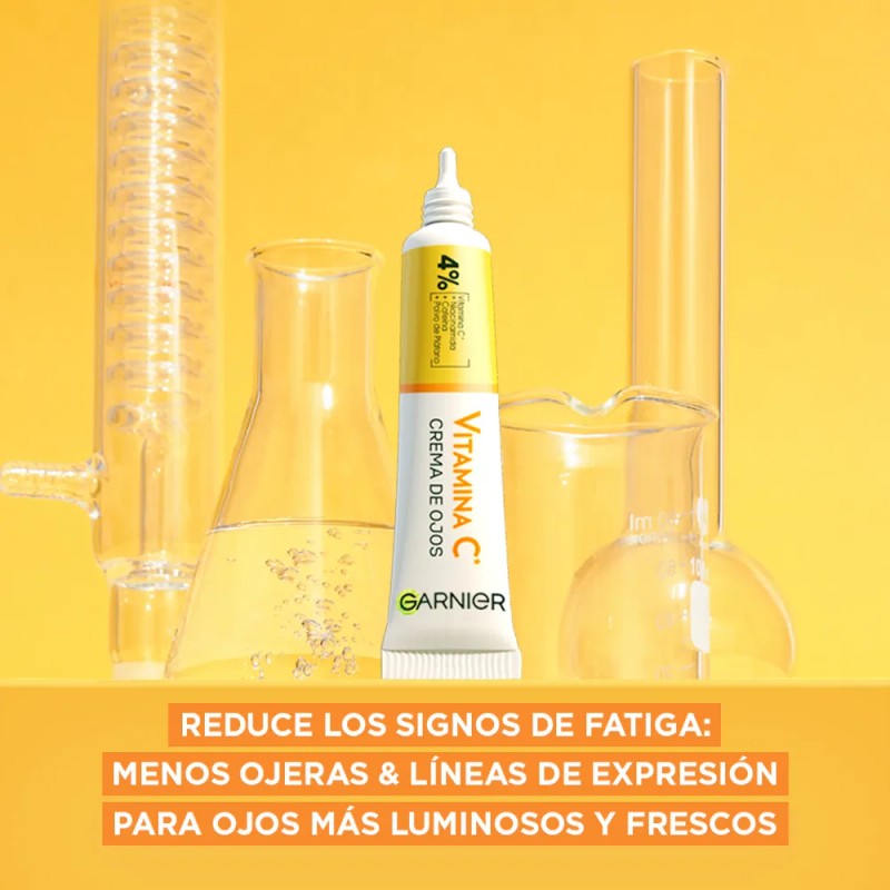 Garnier Aclara Crema Ojos Vitamina Cafeína Reduce Ojeras