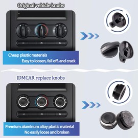 JDMCAR A/C Air Conditioning Control Switch Knob Compatible with 2004 2005 2006 2007 2008 Ford F150 Accessories, Replaces 3F2Z-18519-AA Heater Blower Fan Control Knob Button - (A Set of 3 Knobs)