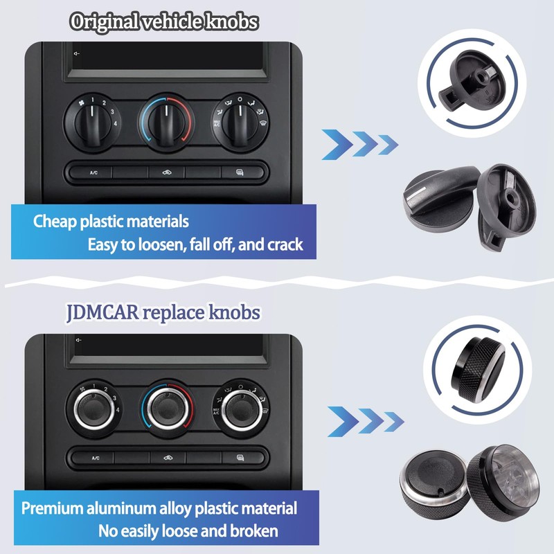JDMCAR A/C Air Conditioning Control Switch Knob Compatible with 2004