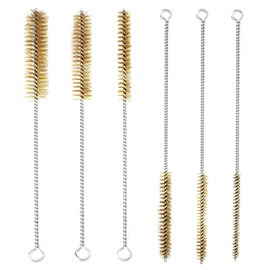 Graplan Brass Pipe Cleaning Brush, Brass Wire Brush Set 8/10/12/15/18/20 mm, Brass Cylinder Brush, Pipe Cleaning Brush for Pipe Pipe Cylinder Drilling Cleaning