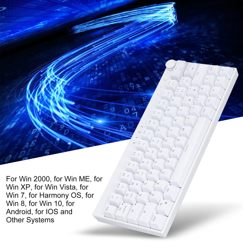 Mechanical Keyboard 64 Key Plus RGB 3 Mode Knob Design