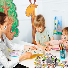 300Pcs Animals Foam Stickers, Self-Adhesive Cartoon Forest Animals Foam Reward Stickers for Crafts Forest Theme Party Favors Home Classroom DIY Supplies