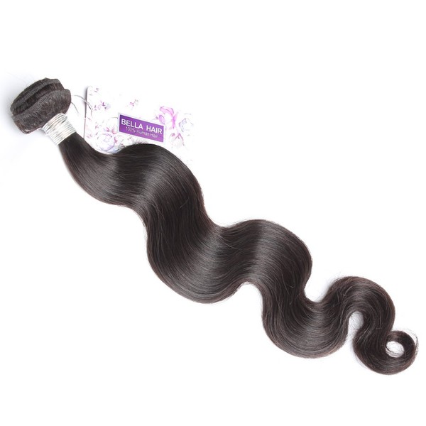 Bella Hair 100% Remy Virgin Brazilian Hair, 8-34inch Natural Color Body Wave Hair Weave Extensions - 1 Bundle 34inch