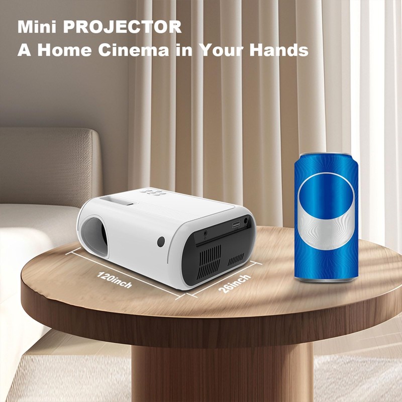 Mini Projector Portable Projector Support Full HD 720P Movie Projector