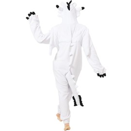 Oiziuzio Animal Unisex Onesie Holloween Cosplay Costume Dragon Pajamas for Adult Women Men White XL