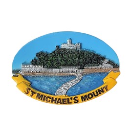 Thomas Benacci St. Michael's Mount Fridge Magnet - Cornwall Tidal Island - Castle and Garden - England UK British Souvenir