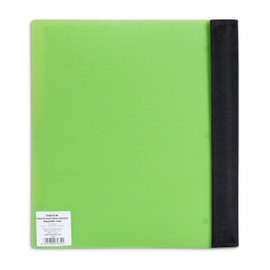 Mintra Office Cuaderno en espiral duradero de alta calidad, (verde, 3 temas, 8.5 x 11 pulgadas), bocinas cubiertas de tela, sin enganches, separadores de bolsillo ajustables extraíbles, regla, organización, personalizable
