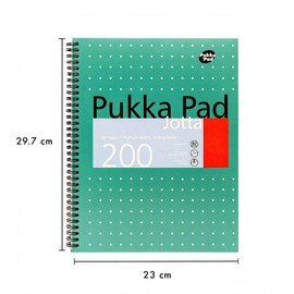 Pukka Jotta Notepad A4 80gsm Wirebound 200 Pages 100 Sheets - Color: None