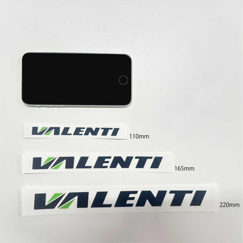 Valenti Tire Logo Cutting Sticker 110mm/165mm/220mm (Silver, Width 220mm x