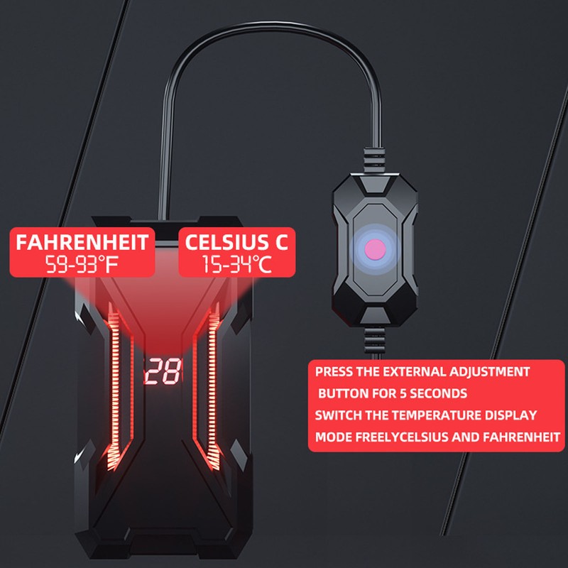 Small Aquarium Heater Submersible 50W Constant Temperature Low Water Fish