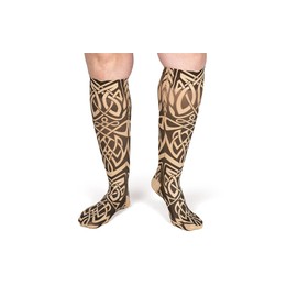 Lymphedivas Celtic Beige Medical Graduated Compression Sock Pair 20-30mmHg (Short Closed-Toe 20-30 mmHg Medium)