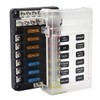 NUZAMAS 12 Volt Fuse Panel Block Boat Fuse Panel with