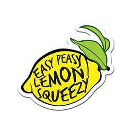 MightySkins Easy Peasy Lemon Squeezy Peel and Stick Art Removable Cute Stylish Funny Cartoon Dorm Room Decor Vinyl Wall Decals Sticker, 24" On Its Longest Side