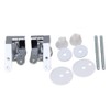 Generic Pair Silver Toilet Seat Sturdy Hinge Toilet Mountings For