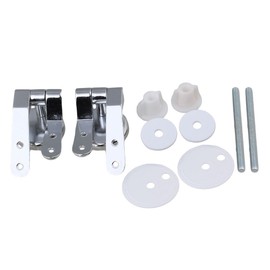 Generic Pair Silver Toilet Seat Sturdy Hinge Toilet Mountings For Replacement Diy Repair