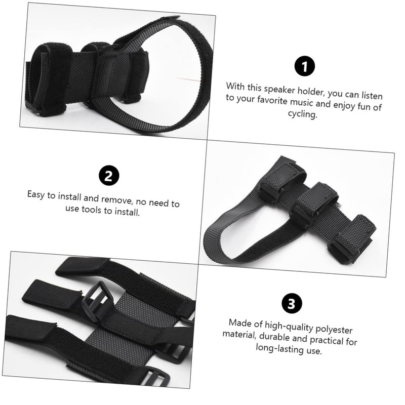 jojofuny Wireless Speaker Bike Mount Strap Holder for Strollers More