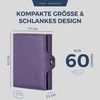 VON HEESEN Credit Card Holder Credit Card Holder, Violet, Mini