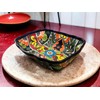 Colorful Talavera Scalloped XL Serving Dish | Mexican Pottery Casserole