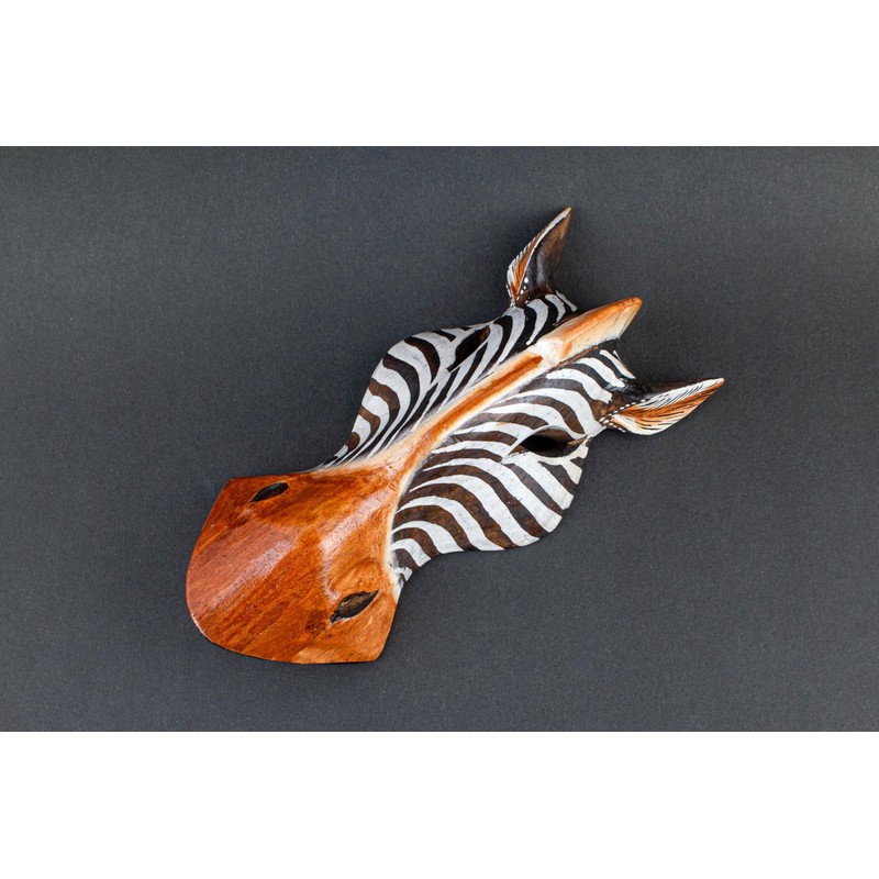 Woru Zebra Wooden Mask from Bali Wall Mask Available in