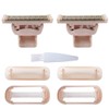2Pcs Two-Way Dry Razor Replacement Head with Rose Gold Plated