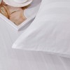 WedDecor 300 Thread Count White Satin Stripe Pillow Cases set