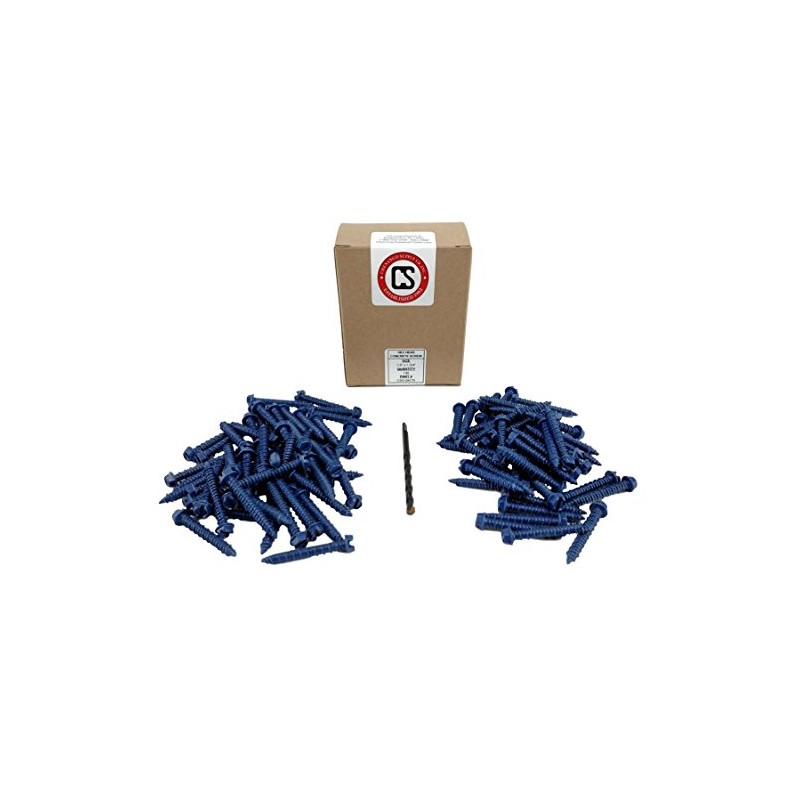 Hex Head Concrete Screw Anchor (1/4 x 1-3/4") 100 Pieces