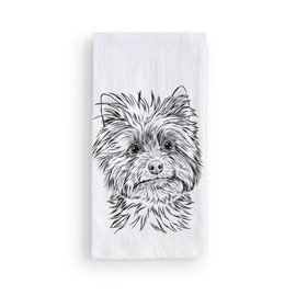 Inkopious Bare Dakota The Yorkshire Terrier Yorkie Tea Towel, Dishcloth, Dinner Napkin, Flour Sack Towel, Kitchen Decoration, Set of 1