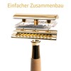 ANYMALE® Gold Edition Maple Wood Safety Razor - Includes 5
