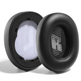 PESLNG Professional PU Leather Replacement Ear Pads for JBL E65 E65BTNC/Duet NC/LIVE650 BTNC/LIVE660 BTNC, Uses High Quality Memory Foam for More Comfort (Protein Leather Black)
