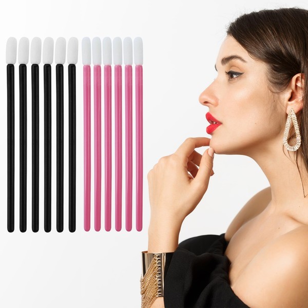 Pack of 200 Disposable Lip Brushes, Lipstick Stick Applicator, Lip