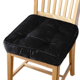 Big Ant Chair Cushion, Soft Seat Pads with Ties for Dining Chair, Padded Cushion Chair Seat Pads Armchair Cushion Thick Square Seat Cushions Fit for Home Office Car (Black, 1 Piece)