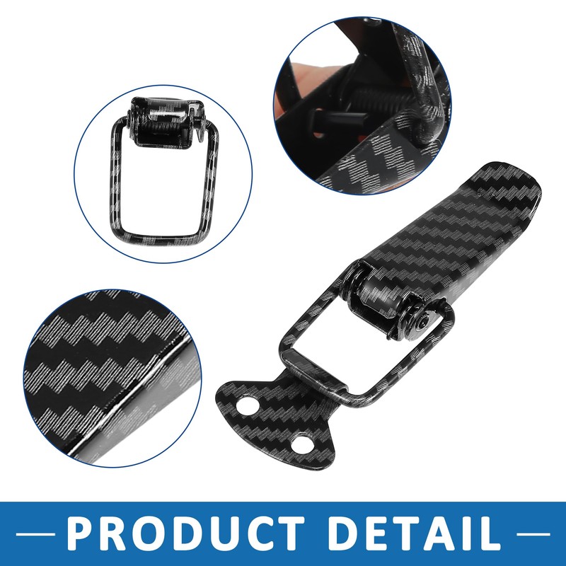 A ABSOPRO Car Bumper Quick Release Hook Carbon Fiber Pattern