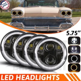 Bricologht 4x 5.75" LED Headlights DRL Angel Eyes For for Oldsmobile Cutlass 98 Delta 88 A+