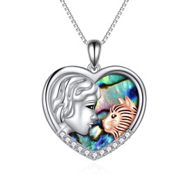 YAFEINI Wolf / Cat / Dog / Lion Pendant Necklace for Women 925 Sterling Silver Animal Chain Jewellery Gift for Girls Women, Sterling Silver, Cubic Zirconia