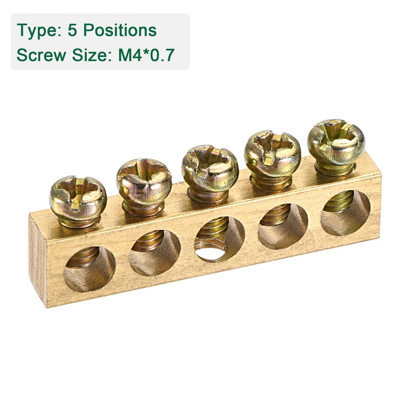 sourcing map Pack of 3 Earth Bar Screw Block Barrier