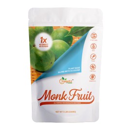 Allulose – Monk Fruit Blend All Purpose Sweetener – 1X Sugar Sweetness; Total Servings 567; Zero Calorie Sweetener, Sugar-Free Substitute for Baking, Smoothies, Coffee; Low Carb Keto Diet Friendly Food | 5-LB