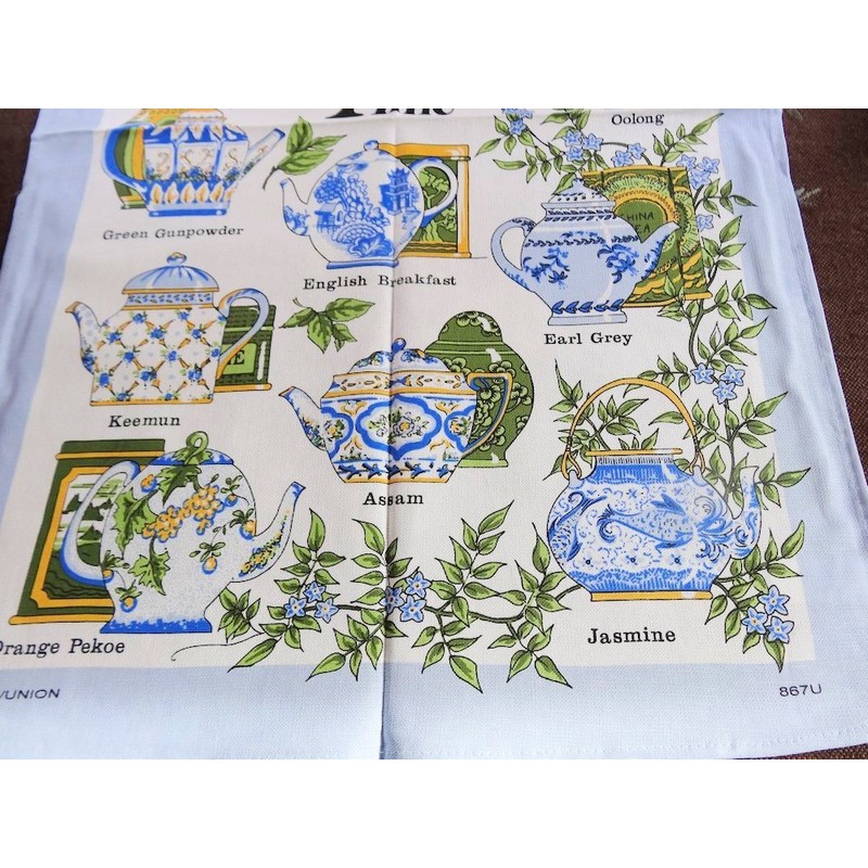 Samuel Lamont Tea Time Cotton Tea Towel, Blue,76.00 x 46.99