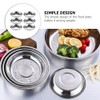 UPKOCH 6 x Round Stainless Steel Serving Plates (7 Inches),