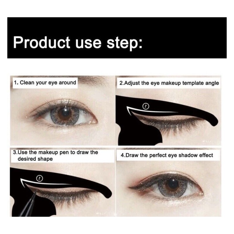 Unbranded 2pk Cat Eyeliner & Eyeshadow Stencils Template Shaper Tool
